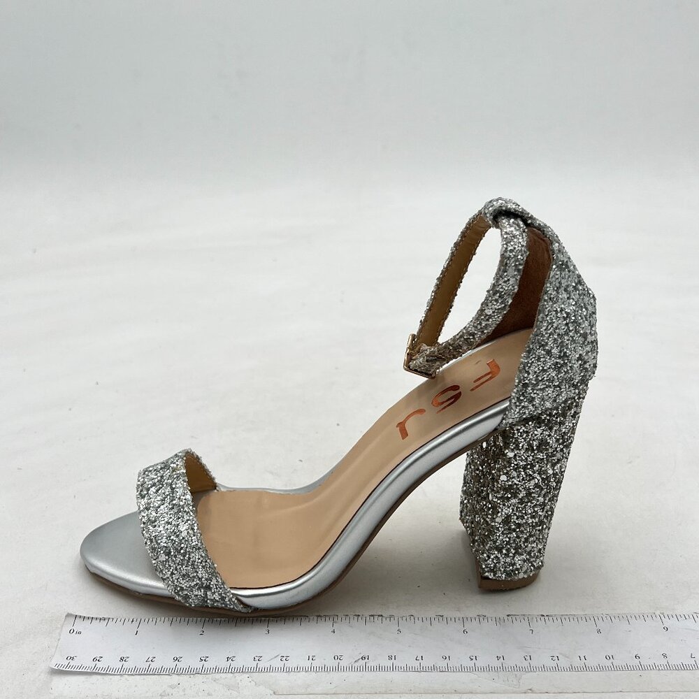 FSJ Women Classic Chunky High Heel Sandals Open Toe Ankle Strap Single Band Dres